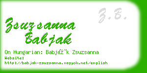 zsuzsanna babjak business card